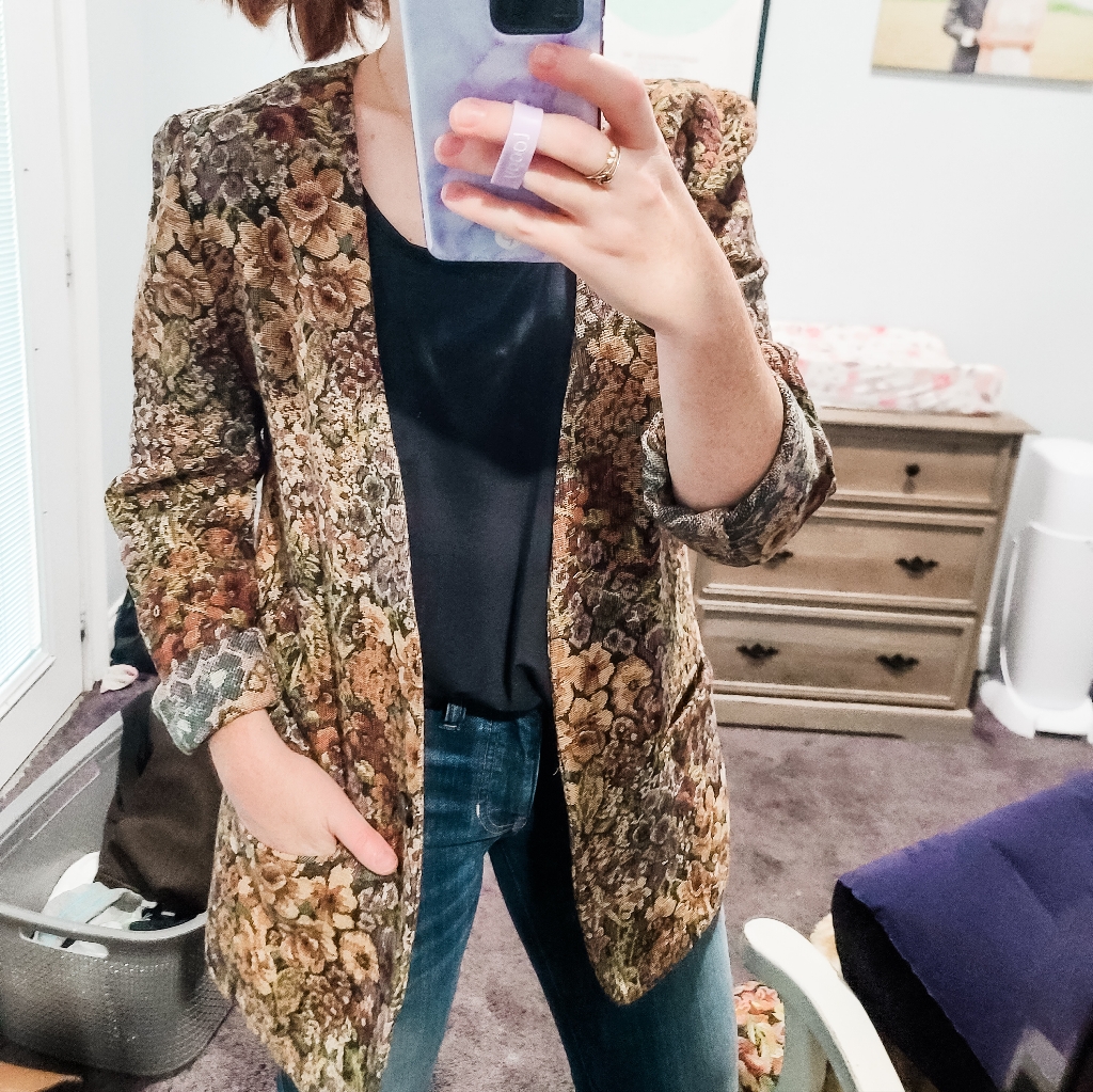 Floral Tapestry Vintage Blazer